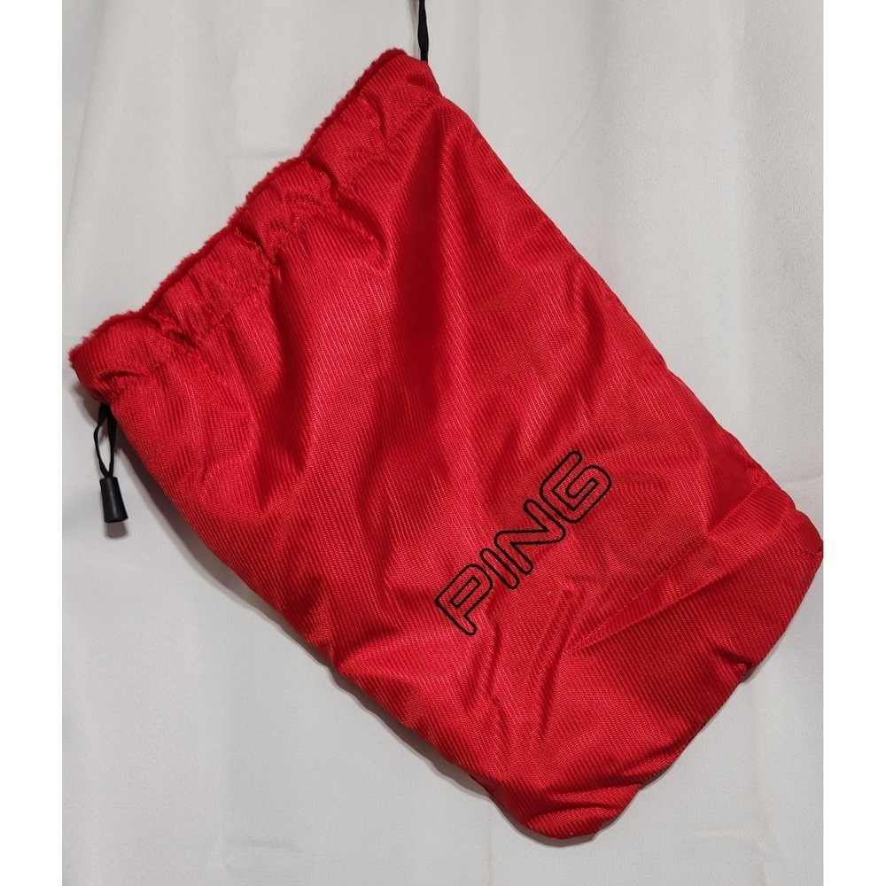 Ping Fore Kids Foundation Red Drawstring Golf Valuables Pouch Bag Made in USA